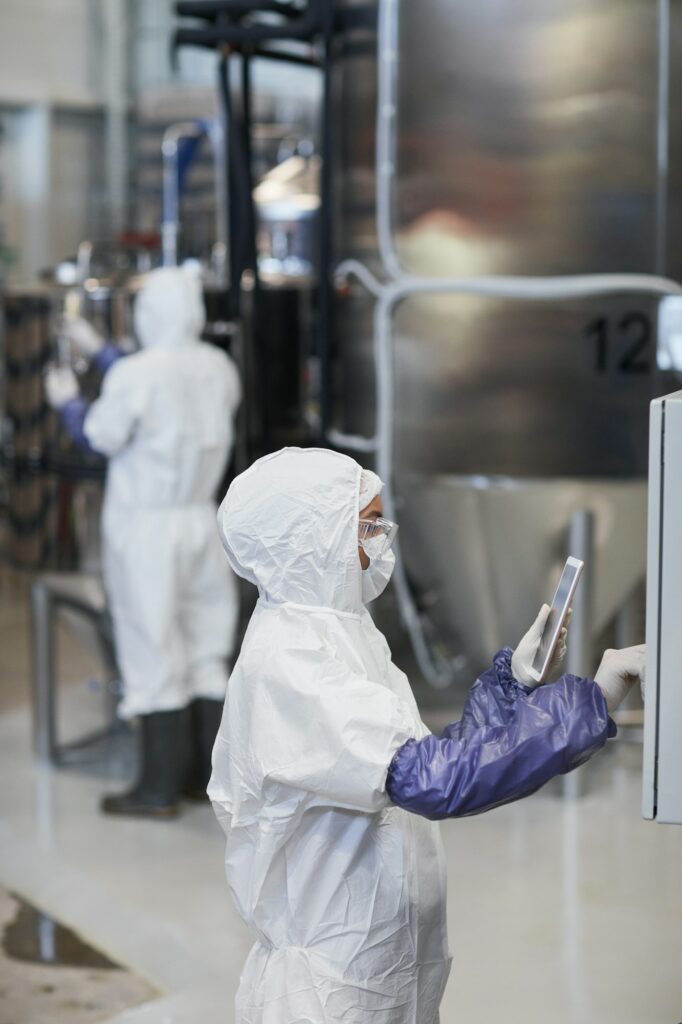 Worker at Pharmaceutical Production